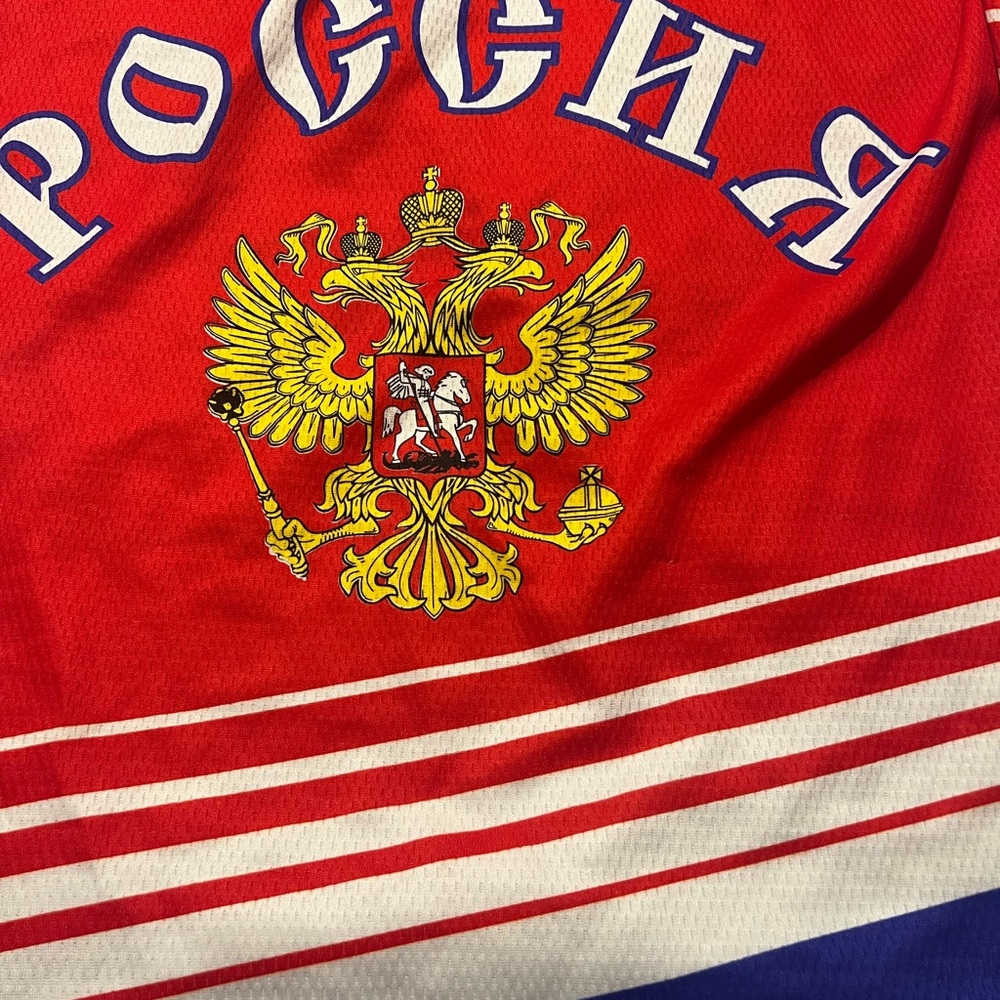 Vintage Poccha Russian National Ice Hockey #35 Mesh Hockey Jersey Rare - Picture 3 of 11